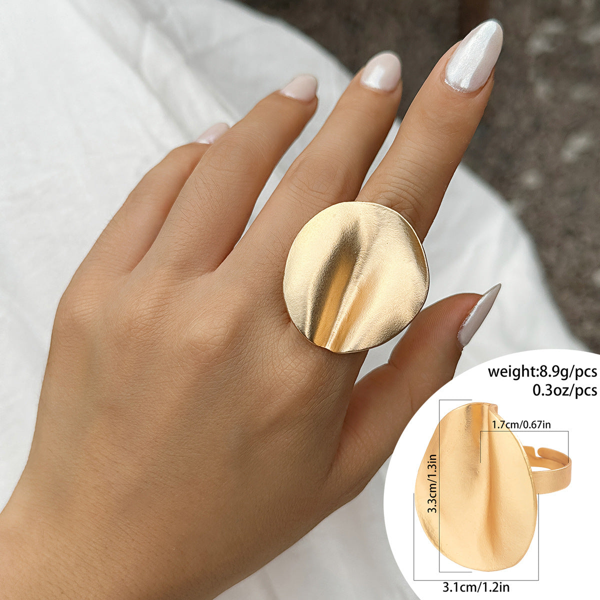 Women Alloy Irregular Flowers Rings
