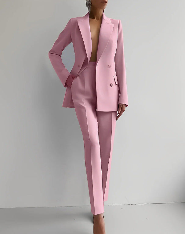 Runway Pocketed Blazer - Red