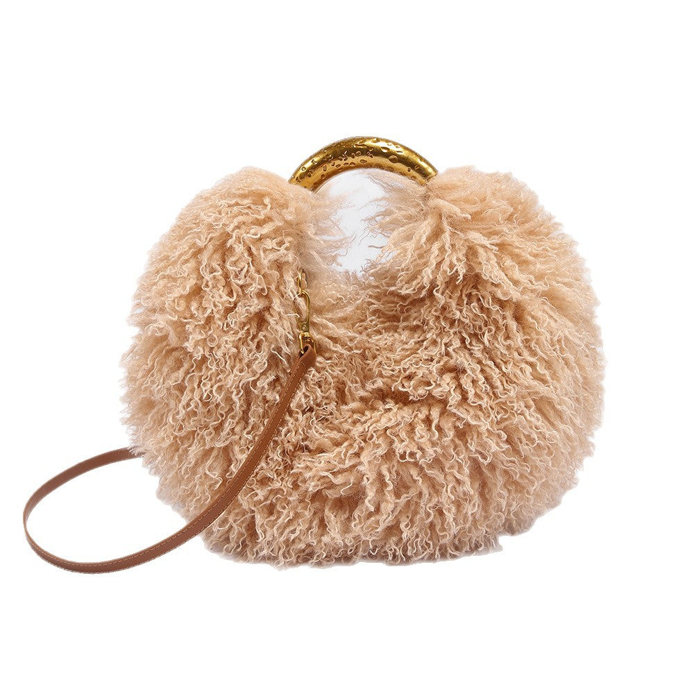 Women's Fuzzy Faux Fur Crossbody Bag