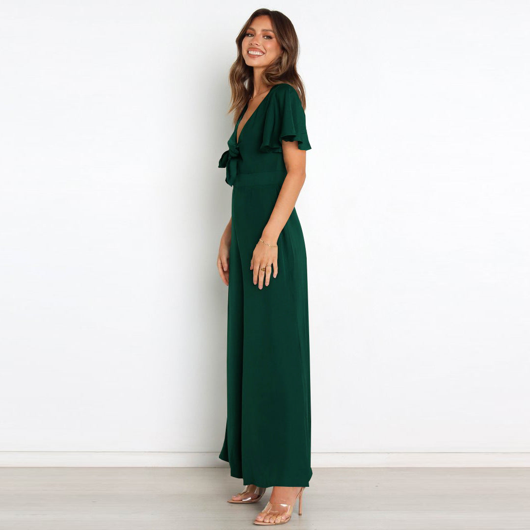 Casual Summer Short Sleeves Women Jumpsuits