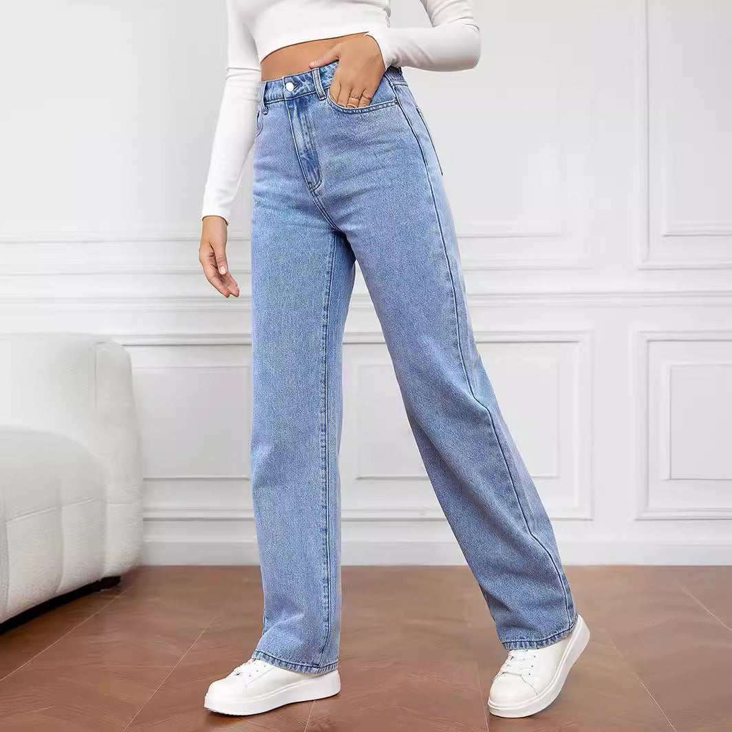 High-Waist Stretch Denim Jeans