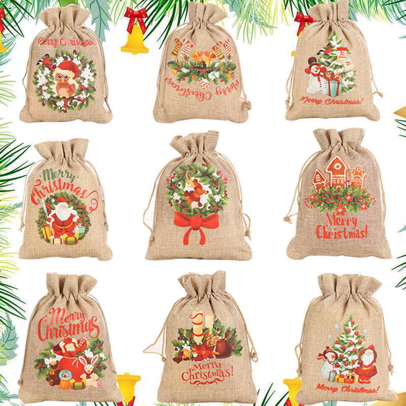 Christmas Drawstring Gift Bags