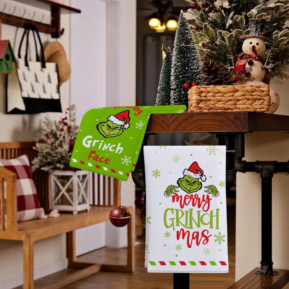 Grinch Christmas Kitchen Towel