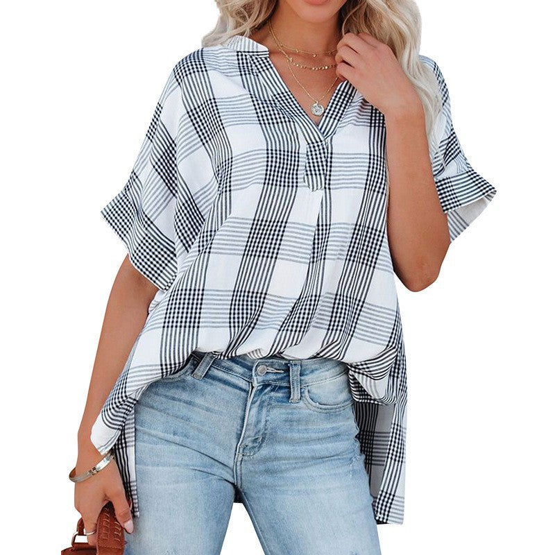 Casual Summer Short Sleeves Women Blouses