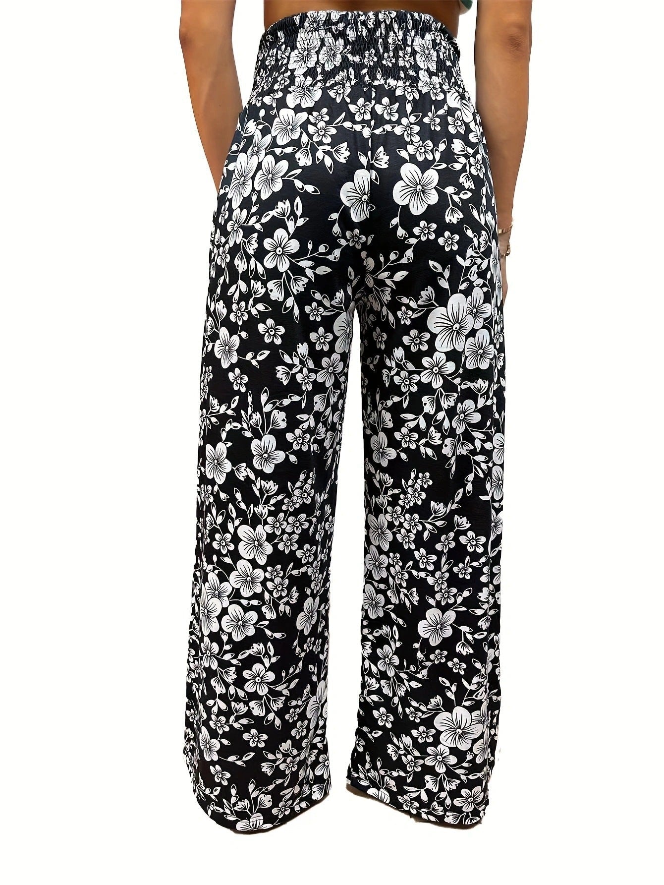 Women's Printed Wide-Leg Lounge Pants