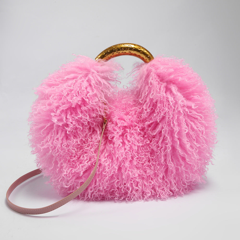 Women's Fuzzy Faux Fur Crossbody Bag