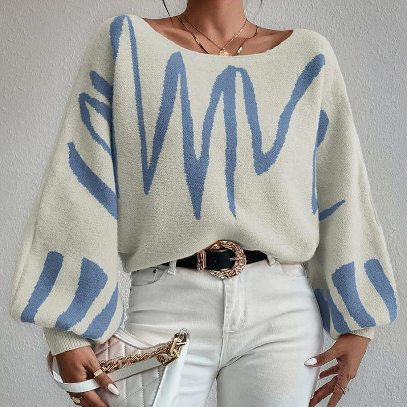 Designed Casual Knitted Pullover Sweaters