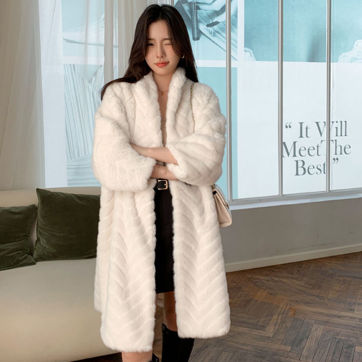 Fashion Faux Fur Warm Overcoats for Women