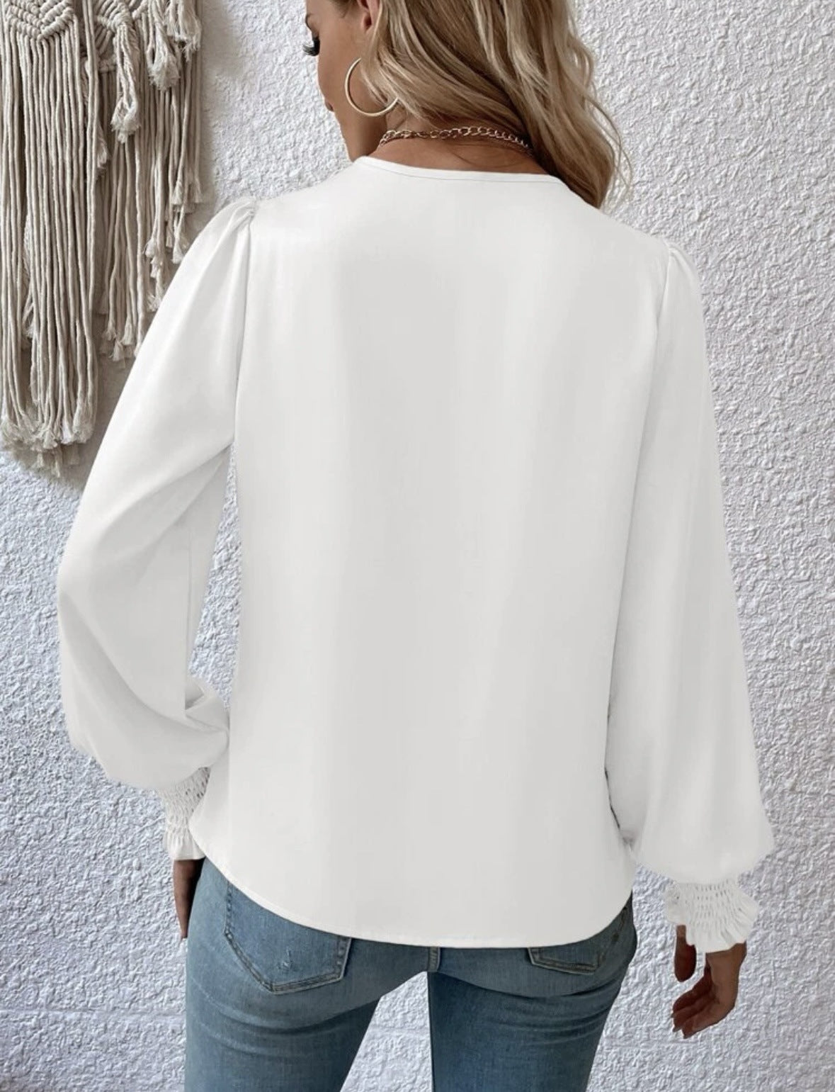 Elegant V Neck Long Sleeves Blouses Shirts