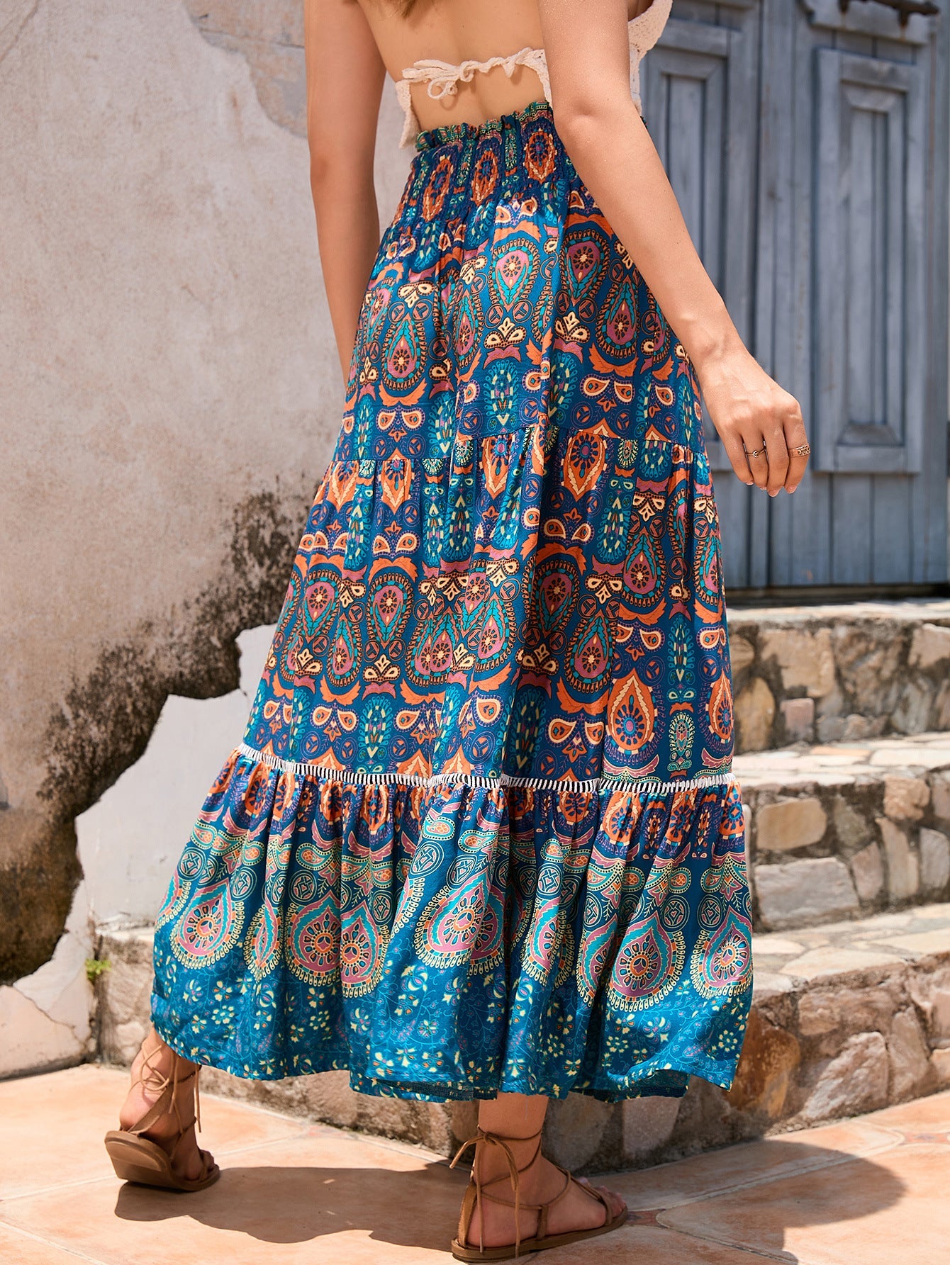 Bohemian Exotic Women Midi Skirts