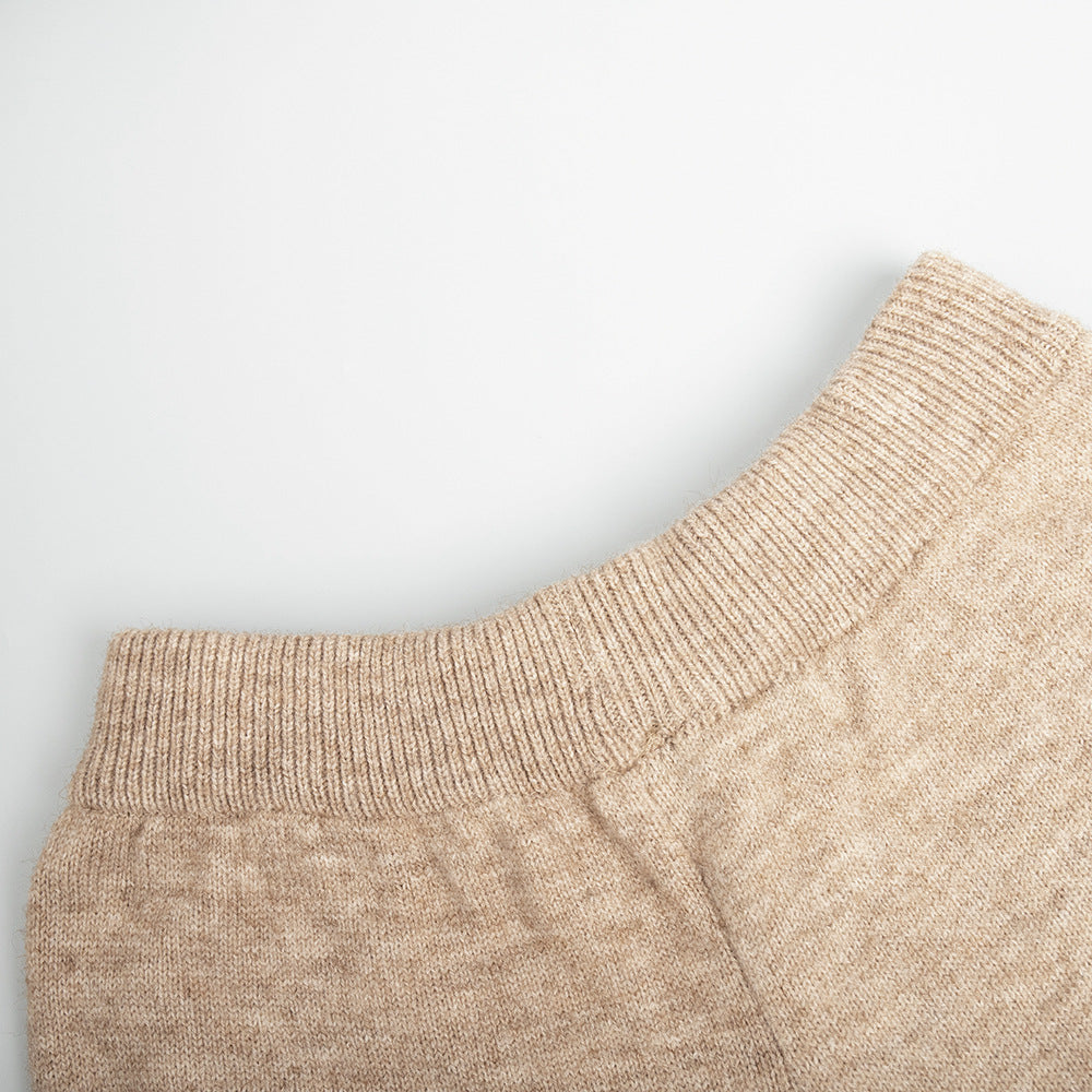 Casual High Neck Pullover Sweaters & Knitted Pants