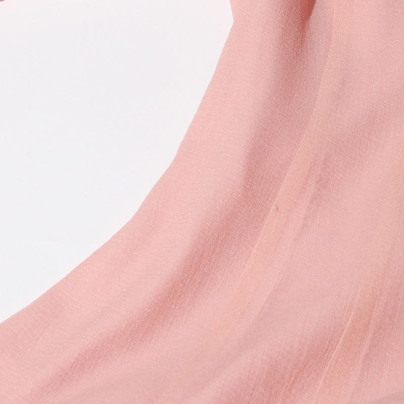 Designed Elegant Round Neck Patchwork Hem Flounce Midi Dress with Bell Sleeves