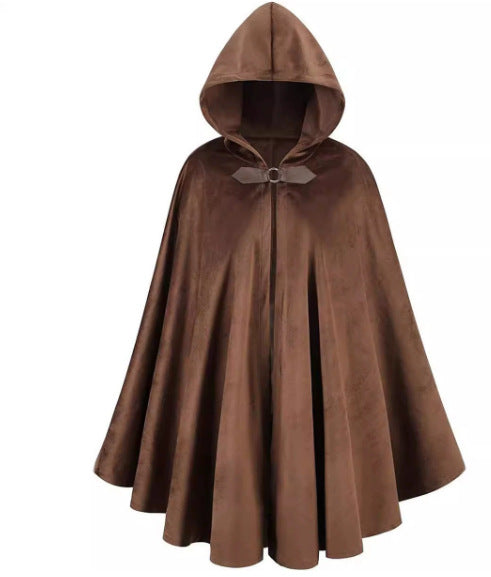 Medieval Deerskin Suede Cloak