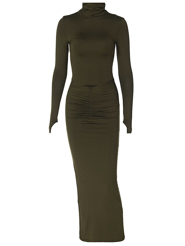 Sexy Stand High Neck Long Sleeves Sheath Dresses