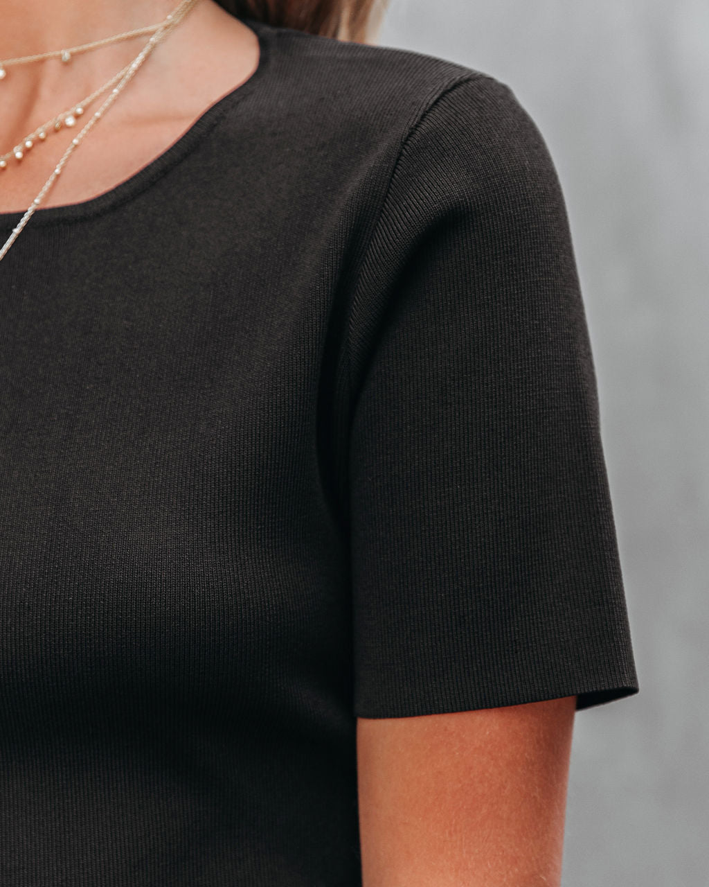 Onyx Short Sleeve Knit Top