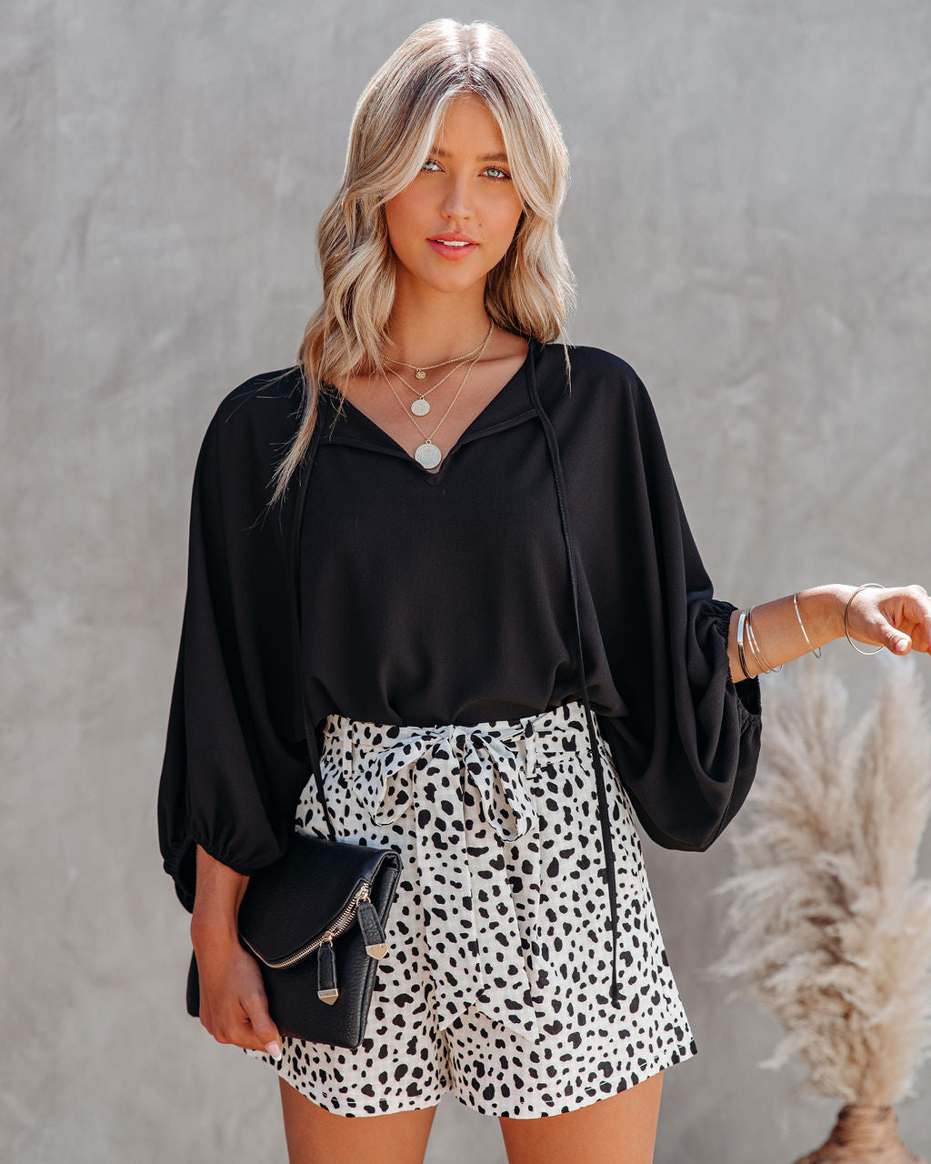 Ollie Pocketed High Rise Leopard Shorts