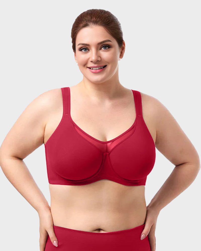 The AuraCool Minimizer Bra - Plus Size, Cooling, Full Coverage, and Save  + 50% OFF