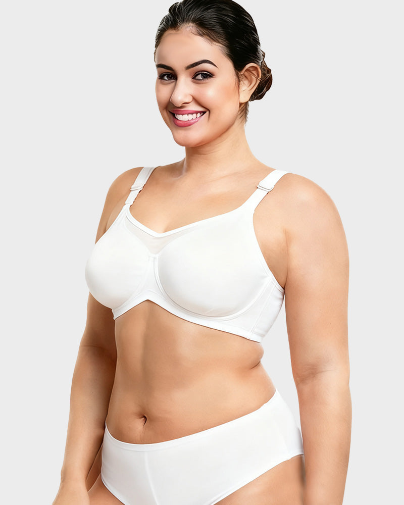 The AuraCool Minimizer Bra - Plus Size, Cooling, Full Coverage, and Save  + 50% OFF