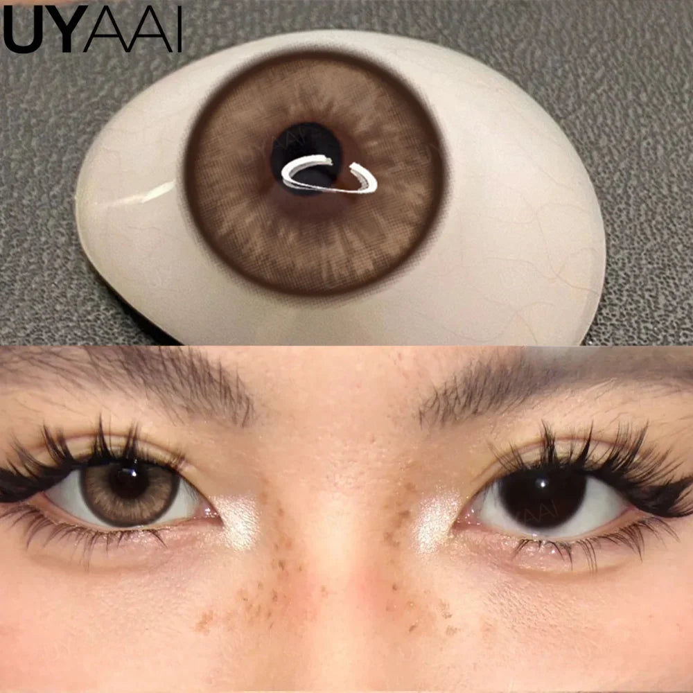1 Pair Color Contact Lenses for Eyes Korean Brown Natural Big Eye Lenses Gray Eye Contact Green Color Lens