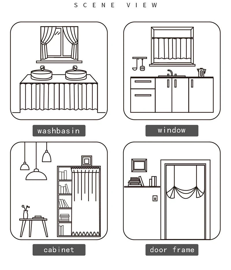 Retro White Ventilate Curtain Double-Layer Pure Cotton Kitchen Door Curtains Cafe Living Room Window Kitchen Half Curtain Decor