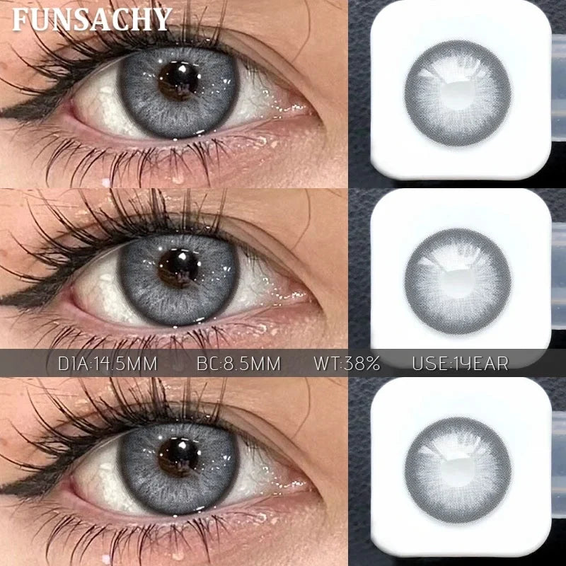 2PCS Brown Series Soft Contact Lenses for Eyes Yearly Wear Natural Daily Makeup Colored Eye Lenses Women Cosmetics Lens