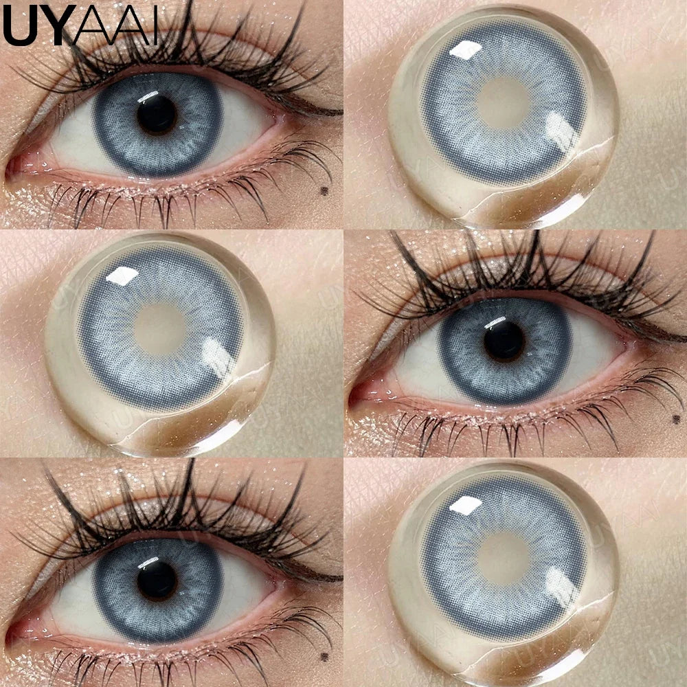 Natural Blue Colored Contact Lenses Blue Contact Lenses Capri Series Cosmetic Lens New Style 2Pcs