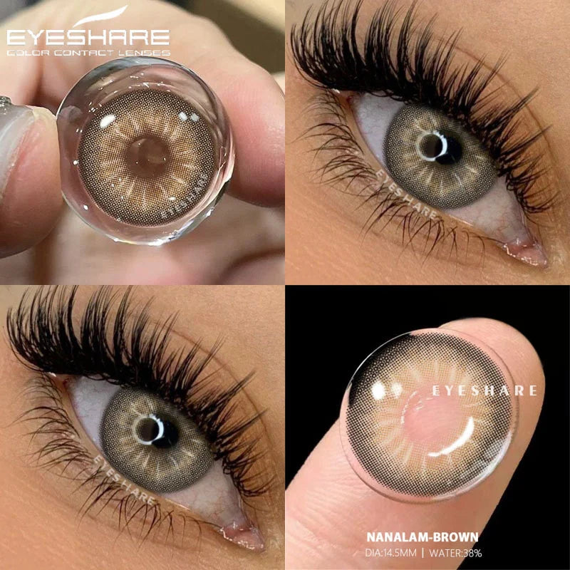 1pair Natural Colored Contacts Lenses for Eyes Blue Eyes Lenses Green Contacts Yearly Beautiful Pupil Eyes Contact Lens