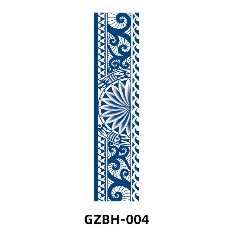 Armband Waterproof Temporary Tattoo Sticker arm and shoulder tattoos for men False Waist Arm Foot Strip Tattoos for Girl Women