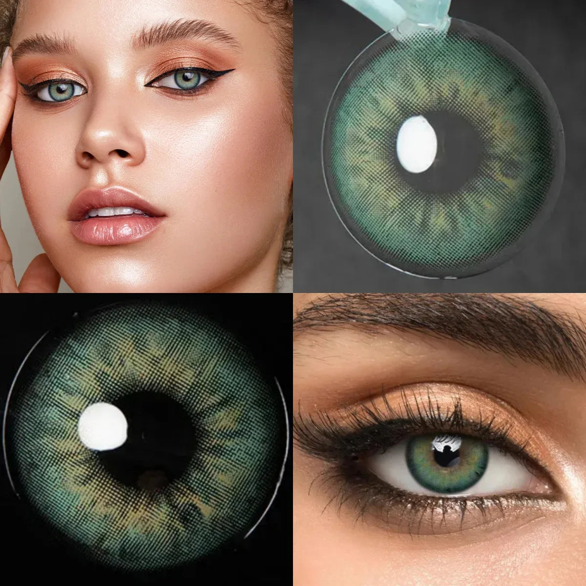 Eyes Color Contacts Colored Contact Lenses Lens Small Pupil Cosmetics Beauty Brown 14.2mm 2Pcs 6 Months Half Year