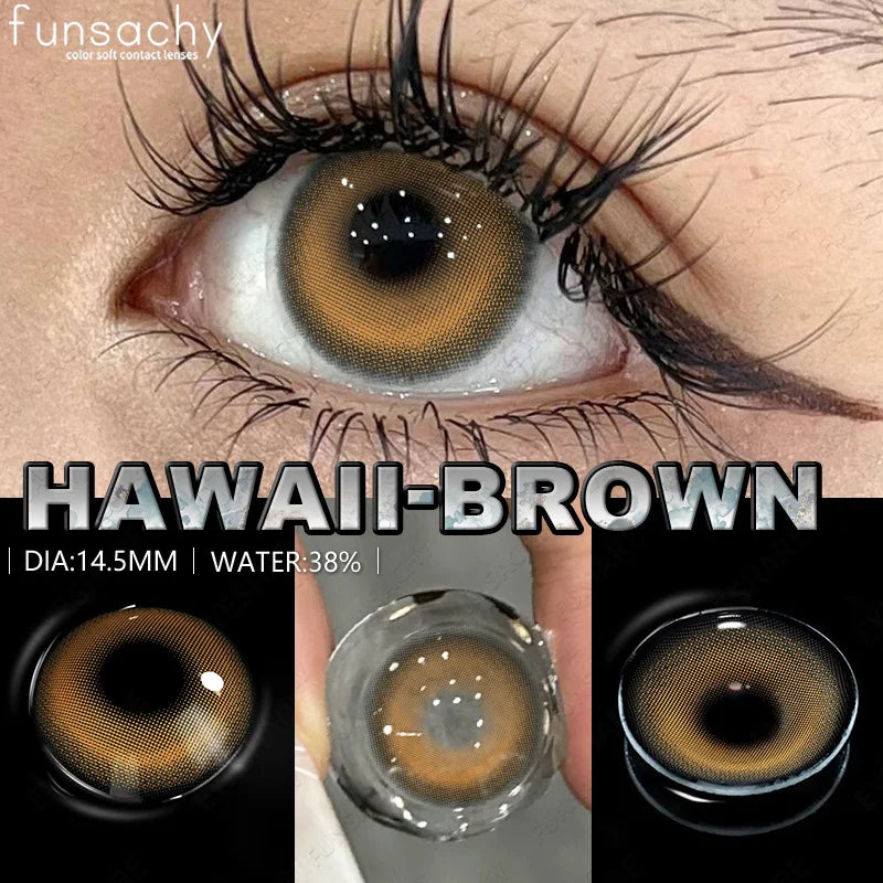 Cosmetics Color Contact Lenses 1pair Brown Color Lens Fashion Lenses Korean Lenses Grow Eye Big Eye Lens Gray Contacts