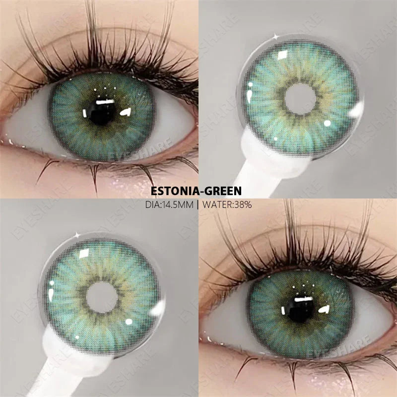1 Pair Myopia Lenses Colored Contact Lenses for Eyes with Degree Natural Contact Lens Blue Eye Lenses Brown Contacts