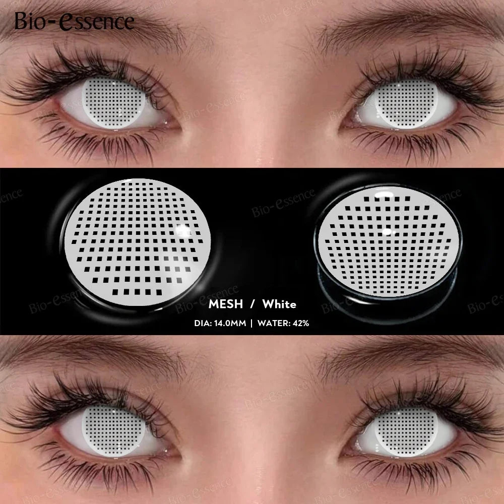1 Pair Hallowee Contact Lenses for Eyes Cosplay Lenses Anime Lenses Anime Accessories Lenses Black Lenses Pink Lens