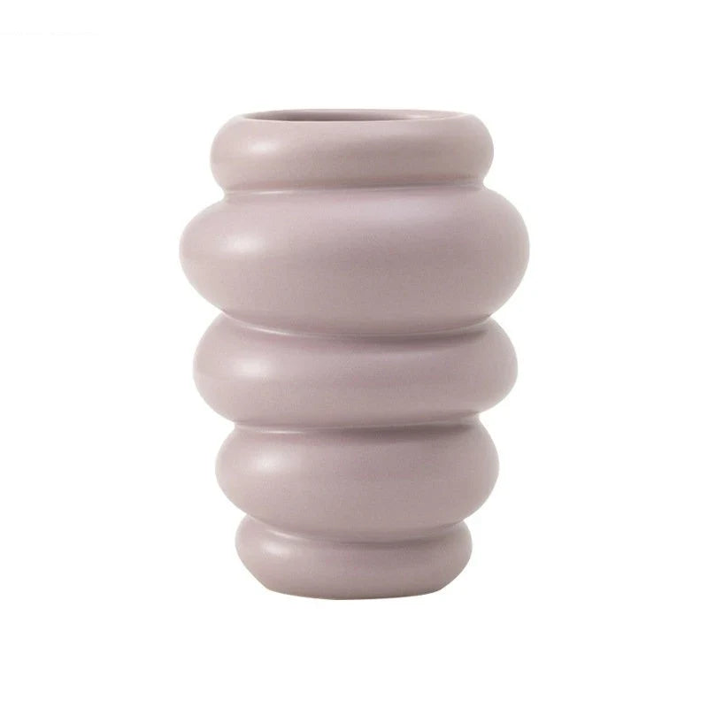 Ceramic Vase Matte Irregular Tabletop Flower Arrangement Device Hydroponic Vases Home Decoration