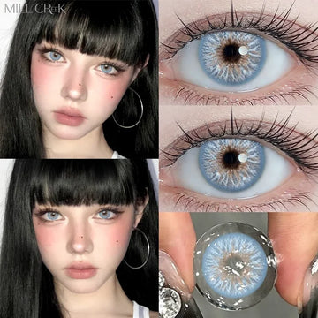 2pcs Avatar Series Myopia Color Contact Lenses for Eyes Makeup Blue Pupils Korean Lenses 14.2mm Yearly Fast Shipping