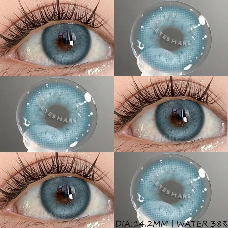 1 Pair Cosplay Contact Lenses for Eyes Colored Fashion Pink Contacts Lens Purple Cosmetic Pupil Yearly Contact Lenses