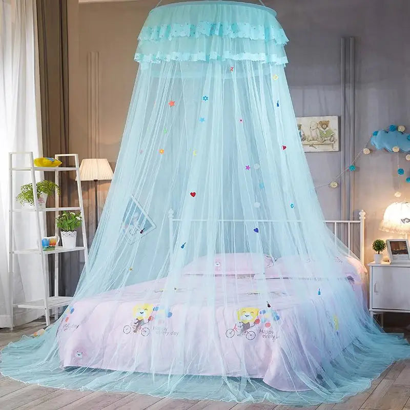 Princess Style round Top Mosquito Net Pink Absorbing Ceiling Student Dormitory Bed Curtain Single Double Freshman Condensation