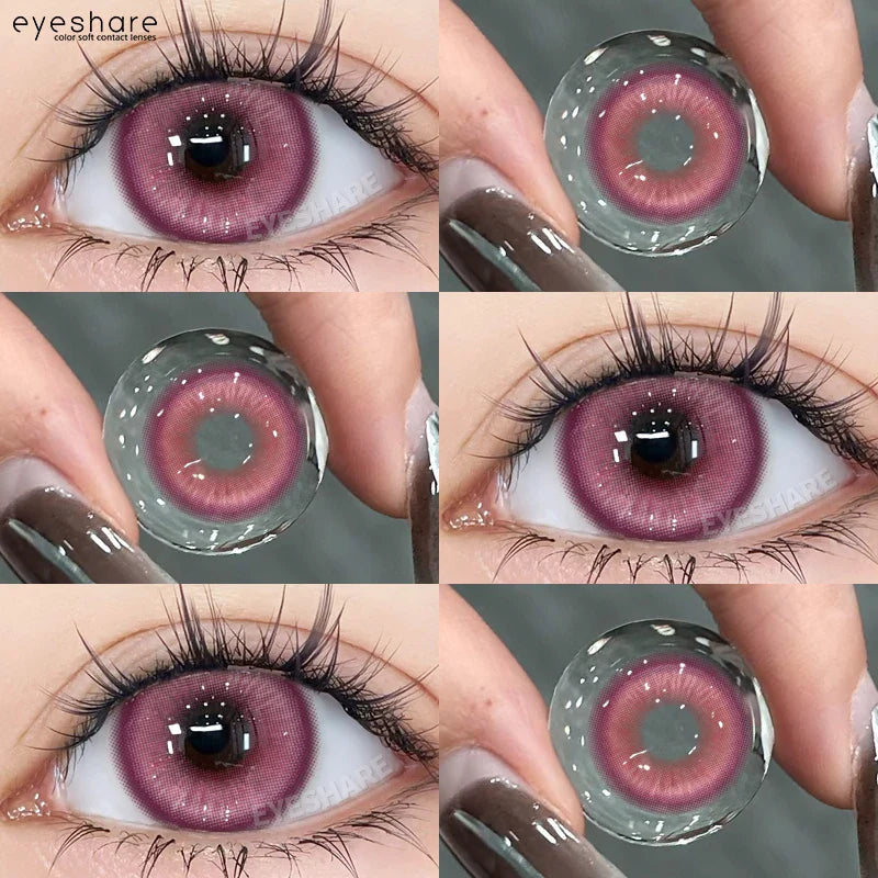 1 Pair Pink Cosplay Contact Lenses for Eyes Lenses Anime Lenses Anime Accessories Lenses Pink Lenses Red Lens