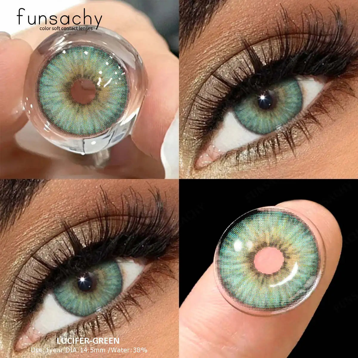 1Pair Colored Natural Contact Lenses Colorcon Beautiful Eye Lenses Cosmetics Green Lens Brown Cosmetics Contacts Lens