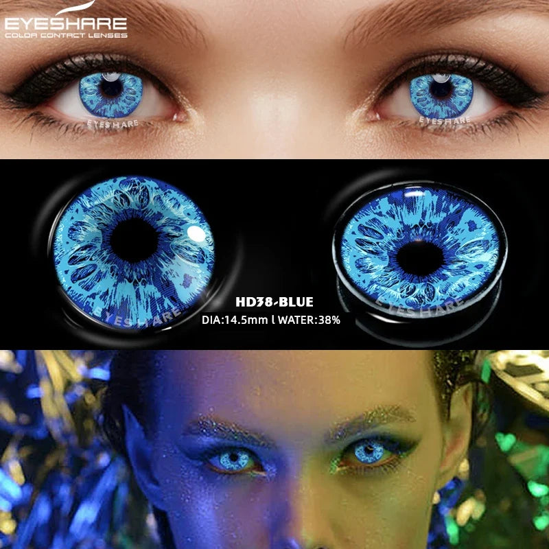 Halloween New Color Contact Lenses Blue Cosplay Anime Contact Red Lenses Purple Eyes Contact Pink Beauty Makeup Lenses