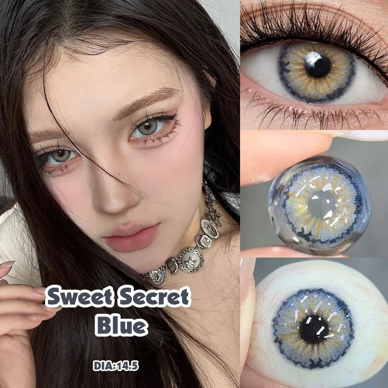 1 Pair 0~-8.00 Myopia Lenses Natural Brown Color Contact Lenses for Eyes with Degree Beauty Cosmetics High Quality Lens