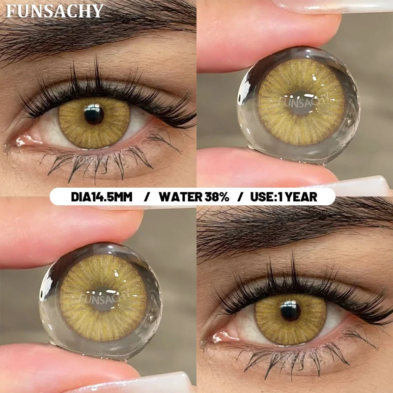 1 Pair Colorful Contact Lenses Natural Eye Makeup Contacts Lens for Eyes Korean Soft Lens Cosmetic Pupils Color Eye Len