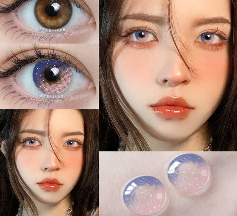 Colored Contact Lenses for Eyes Fashion Galaxy Series Colored Lens Yearly Eye Color Lens Beautiful Pupil Cosmetic Lens