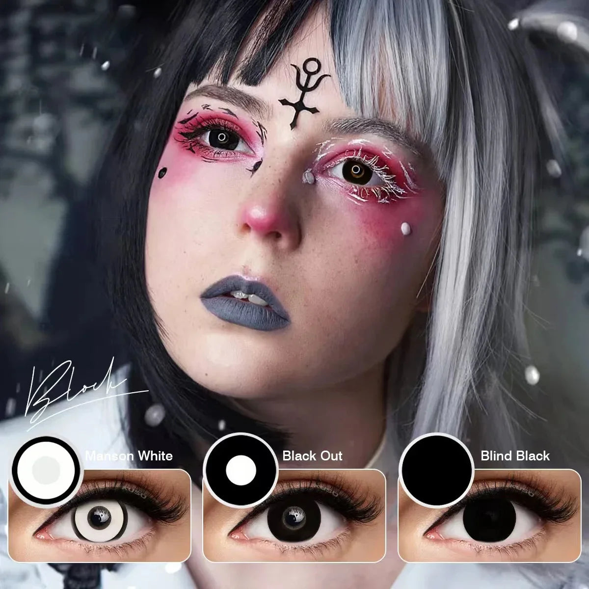 Eye Eyes Color Contacts Colored Contact Lenses Lens Small Pupil Cosmetic Cosplay Student 2Pcs 12 Months 1 Year Yearly Use