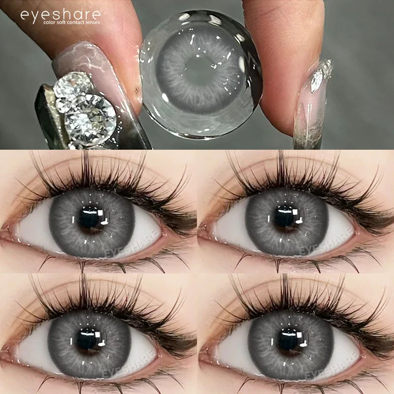 1Pair New Color Contact Lenses for Eyes Blue Contact Lenses Yearly Beautiful Pupils Gray Contact Lenses Green Contacts