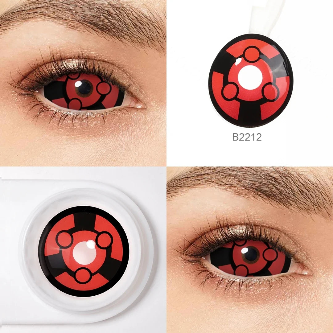 Yearly Use 22mm Full Eye Halloween Contact Lenses For Cosplay Contacts Lens Sharingan Contact Lenses Color Lenses 9.0mm