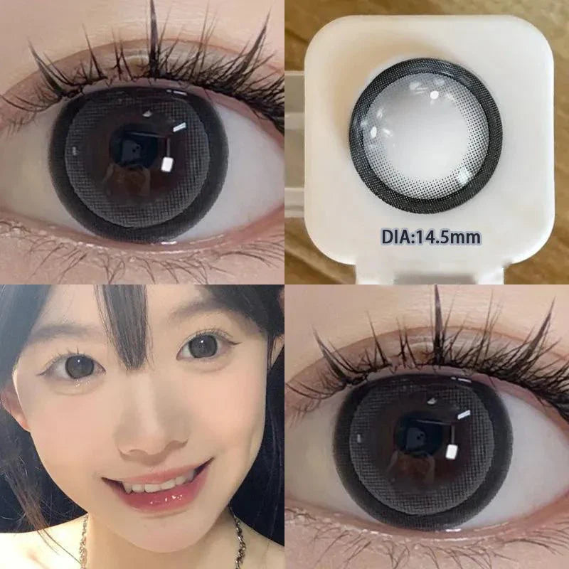 Colored Lenses For Eyes with Diopter Myopia Eyes Contacts Lens Beauty Pupil 1 Pair Natural Cosmetics Yearly New