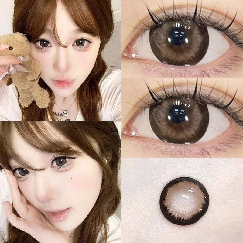 2pcs/Pair Cosmetic Contact Lens Natural Contact Lenses For Eyes Prescription with Diopter Large Diameter Eye Lens