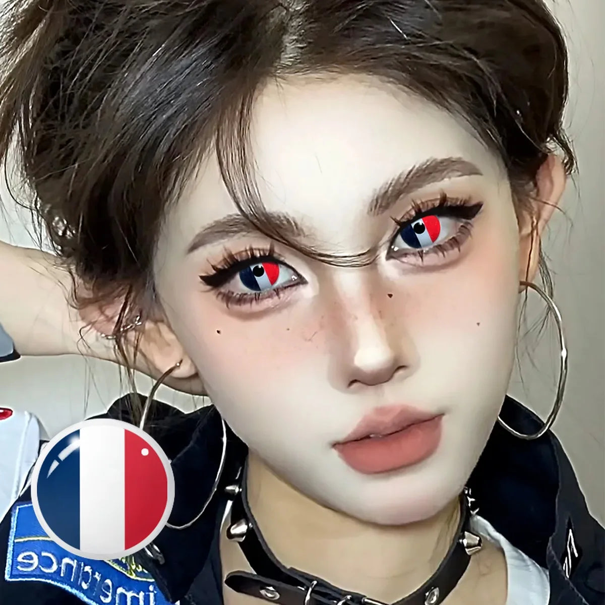 Independence Day Colored Contact Lenses 2Pcs 6 Months Use National Day & Sports  Fan Party Cosplay Eye Makeup Contacts