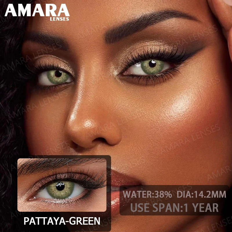 1 pair Colored Contact Lenses Natural Look Green Lenses Gray Contact color Lenses Beauty Pupil Eye Cosmetics Yearly Use