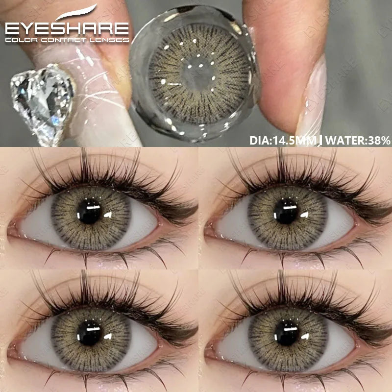 Colored Pupils for Eyes Gray Natural Look Eye Contacts 1Pair Brown Fashion Lenses Beauty Green Lens Blue Eye Contacts